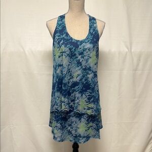 Ty 2 piece set, Blue and Green Patterned